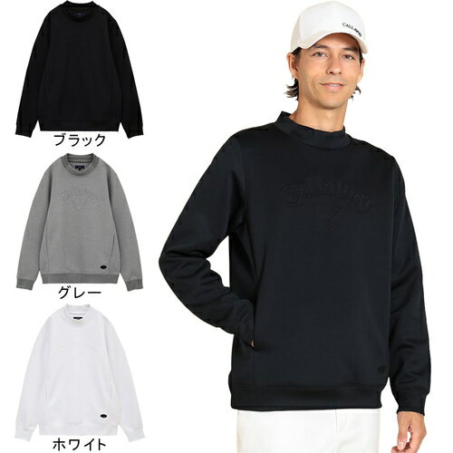 キャロウェイ ★セールsale 30～31％OFF★ キャロウェイアパレル Callaway Apparel メンズ ゴルフウェア エンボスロゴダンボールスウェット C23217102