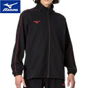 ミズノ MIZUNO メンズ レディース ウォームアップジャケット ブラック×チャイニーズレッド 32MCA125 96