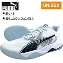 ★5/1-5/12 1100円OFFクーポン★ プーマ PUMA メンズ レディース ハンドボールシューズ エリミネイト パワー ニトロ II プーマホワイト/プーマブラック 106879 02