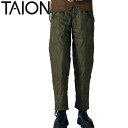 タイオン TAION メンズ レディース ロングパンツ ミリタリー ワイドダウンパンツ ダークオリーブ TAION-135WDML-1