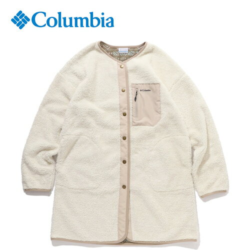 コロンビア ノーカラージャケット メンズ コロンビア Columbia レディース ウィメンズクリスタルベンドロングジャケット W Crystal Bend Long Jacket チョーク PL0257 191