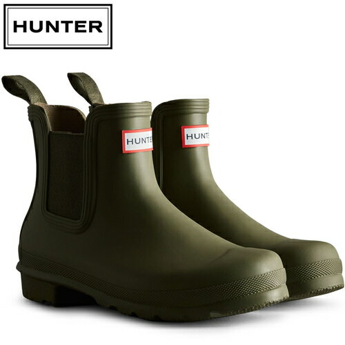 ハンター HUNTER レディース レインシューズ オリジナル チェルシー ブーツ ORIGINAL CHELSEA BOOT オリーブリーフ WFS2078RMA OVL