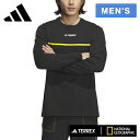 ★セールsale 41〜49%OFF★ アディダス adidas メンズ トレーニングウェア シャツ M TERREX NAT.GEO ナガソデ T ブラック HBR53 IL8975(4)