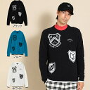 ★セールsale 20%OFF★ キャロウェイアパレル Callaway Apparel メンズ ゴルフウェア クルーネックニット C23218105