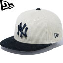 ニューエラ NEW ERA キッズ 帽子 Youth 9FIFTY MLB Corduroy コーデュロイ ニューヨーク・ヤンキース ライトベージュ 13762762