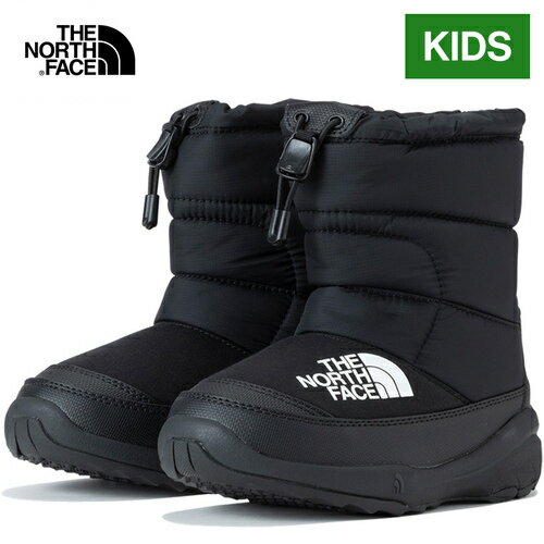 楽天YOCABITO　楽天市場店ザ・ノース・フェイス ノースフェイス キッズ ブーツ ヌプシ ブーティ VI K Nuptse Bootie VII TNFブラック NFJ52288 KK スノーブーツ あったか 防寒 撥水加工 雪除け 冬 長靴 スノーシューズ スノーウェア スキーウェア シューズ アウトドア 通園 通学 男の子 女の子 子供