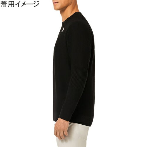 【11/20限定！抽選で最大100%P還元】 ★セールsale 42〜54％OFF★ オークリー OAKLEY メンズ ゴルフウェア スカル クルーネック セーター SKULL SURFACE SWEATER CREW ブラックアウト FOA405744 02E