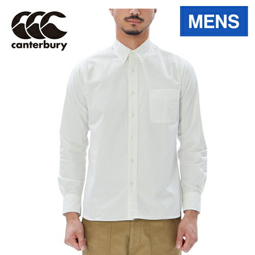 カンタベリー CANTERBURY メンズ ロングスリーブボタンダウンツイルシャツ L/S BD TWILL SHIRT オフホワイト RA43540 11