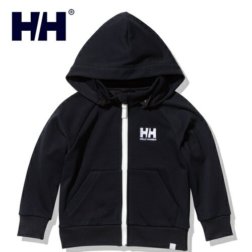 ヘリーハンセン HELLY HANSEN キッズ パーカー ロゴフルジップスウェットフーディー K Logo Full-zip Sweat Hoodie ブラック HJ32305