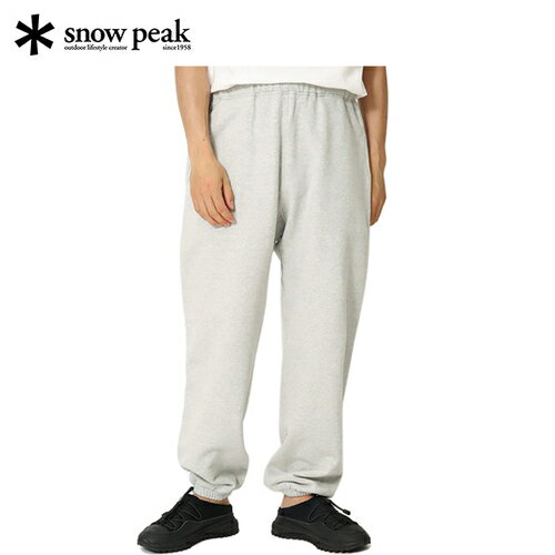 スノーピーク アウトドア パンツ メンズ スノーピーク snowpeak メンズ ロングパンツ リサイクルコットンスウェットパンツ Recycled Cotton Sweat Pants Mグレー PA-22SU403