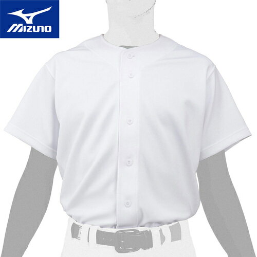 ミズノ MIZUNO メンズ レディース 野球ウェア 練習用シャツ GACHI ユニフォームシャツ ホワイト 12JC2F60 01