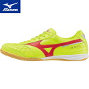 ミズノ MIZUNO メンズ レディース フットサル トレーニングシューズ モレリアサラ JP IN セーフティーイエロー Fコーラル Q1GA2400 45