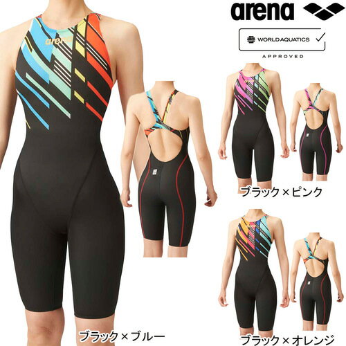 ★セールsale 24～27％OFF★ アリーナ arena レディース 競泳水着 レーシングワンピーススパッツ オープンバック ハーフレッグ ARN-4040W