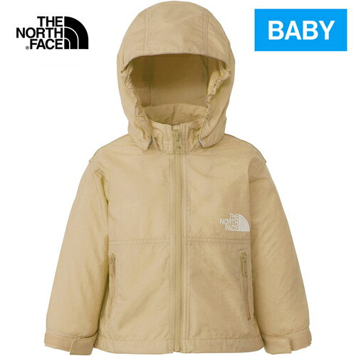 【5/16 2時まで最大2000円OFFクーポン！】 THE　NORTH　FACE ノースフェイス アウトドア コンパクトジャケット キッズ Compact Jacket フード付き ロゴ入り 撥水 アウター 上着 NPJ72310 K