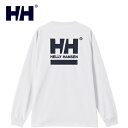 ヘリーハンセン HELLY HANSEN メンズ レディース 長袖Tシャツ L/Sスクエアロゴティー L/S Square Logo Tee クリアホワイト HH32413 CW