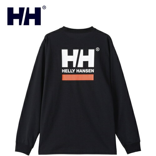 ヘリーハンセン Tシャツ メンズ ヘリーハンセン HELLY HANSEN メンズ レディース 長袖Tシャツ L/Sスクエアロゴティー L/S Square Logo Tee ブラック HH32413 K