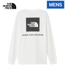 ザ・ノース・フェイス ノースフェイス メンズ 長袖Tシャツ ロングスリーブバックスクエアロゴティー L/S Back Square Logo Tee ホワイト NT32442 W