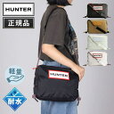 ★セールsale 21％OFF★ ☆オリジナルロゴラゲージタグプレゼント☆ ハンター HUNTER ショルダーバッグ トラベル リップストップ リサイクル ナイロン サコッシュ travel ripstop sacoche ブラック/レッドボックスロゴ UBC1515NRS RBO