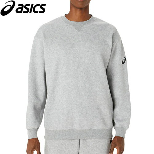 アシックス asics メンズ レディース バスケットボール トレーニングウェア スウェットシャツ グレー杢 2063A321 020