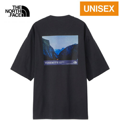 ザ・ノース・フェイス ペアTシャツ ザ・ノース・フェイス ノースフェイス メンズ レディース 半袖Tシャツ ショートスリーブヨセミテシーナリーティー S/S Yosemite Scenery Tee ブラック NT32436 K