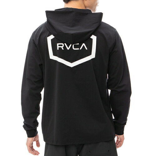 [J RVCA Y wbNX bVK[h T[t t[fB HEX LS SURF HOODIE ubN BE041800 BLK