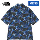 ザ・ノース・フェイス ノースフェイス メンズ 半袖シャツ ショートスリーブアロハベントシャツ S/S Aloha Vent Shirt ペイントプランツブルー NR22330 PB