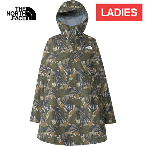 ザ・ノース・フェイス ノースフェイス レディース レインウェア ノベルティアクセスポンチョ Novelty Access Poncho ペイントプランツカーキ NP12433 PK