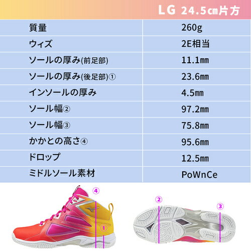 ミズノ MIZUNO メンズ レディース フィットネスシューズ ウエーブダイバース LG4 Ltd WAVE DIVERSE LG 4Ltd K1GF2475 2