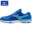 ミズノ MIZUNO メンズ レディース 卓球シューズ ウエーブメダル7 WAVE MEDAL 7 ブルー×ホワイト×ターコイズ 81GA2315 22