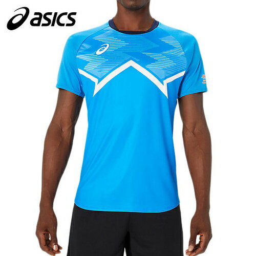 アシックス asics メンズ クールグラフィック半袖シャツ エレクトリックブルー 2051A356 402