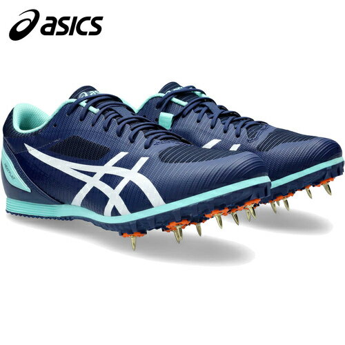 アシックス asics メンズ レディース 陸上 スパイク ヒートフラット 12 HEATFLAT 12 ブルーエクスペンス/ホワイト 1093A195 400