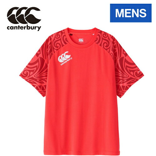 カンタベリー CANTERBURY メンズ ラグビーウェア シャツ トレーニングティー TRAINING TEE レッド RG34004 65