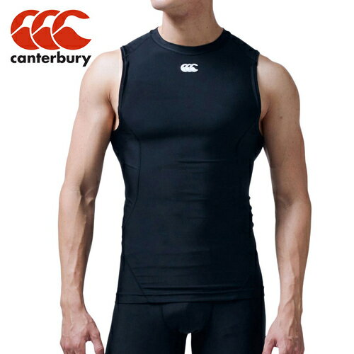 カンタベリー CANTERBURY メンズ ラグビー アンダーウェア スリーブレス ベースレイヤー SLEEVELESS BASELAYER ブラック RG34042 19