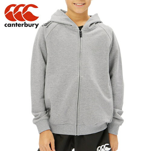 カンタベリー CANTERBURY キッズ ラグビー トレーニングウェア クロスオーバージップフーディ JR.CROSSOVER ZIP HOODY ミディアムグレー RGJ44036 15