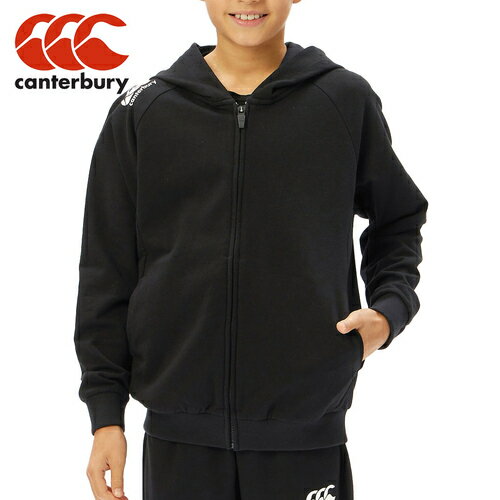 カンタベリー CANTERBURY キッズ ラグビー トレーニングウェア クロスオーバージップフーディ JR.CROSSOVER ZIP HOODY ブラック RGJ44036 19