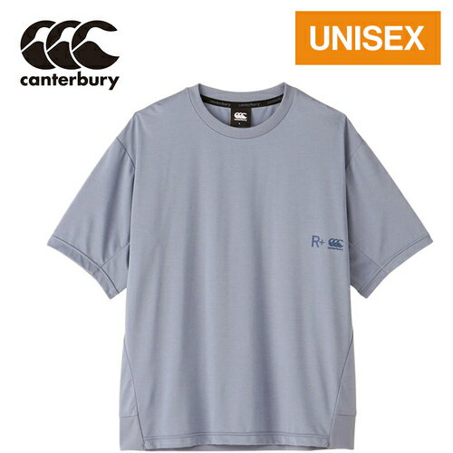 カンタベリー CANTERBURY メンズ レディース ラグビーウェア シャツ アールプラス ワークアウトビッグティー R＋ WORKOUT BIG TEE ブルーグレー RP34074 20