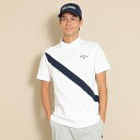 ★セールsale 23~49%OFF★ キャロウェイアパレル Callaway Apparel メンズ ゴルフウェア 半袖シャツ スパンライク天竺半袖モックネックシャツ ホワイト C24134104 1030