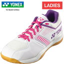 ヨネックス YONEX レディース バドミントンシューズ パワークッションストライダーフロー ホワイト/ピンク SHBSF1 062