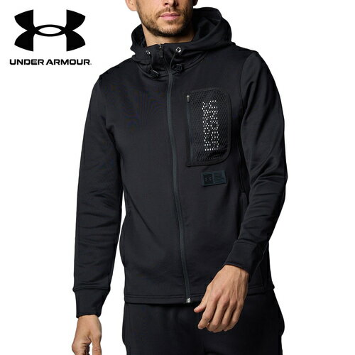 アンダーアーマー UNDER ARMOUR メンズ トレーニングウェア ジャケット アーマースプリングニット フルジップ フーディー ブラック 1384811 001