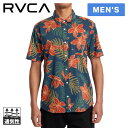 ルーカ RVCA メンズ 半袖シャツ ワイルド ハイビスカス ショート スリーブ ウーブン シャツ WILD HIBISCUS SHORT SLEEVE WOVEN SHIRT ダックブルー BE041125 BRK0(4)