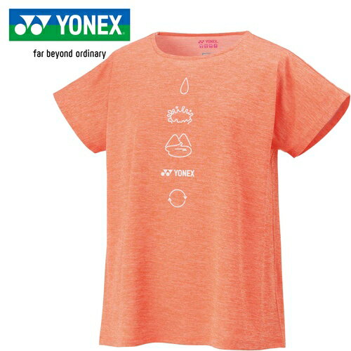 ヨネックス YONEX レディース ドライTシャツ ブライトオレンジ 16719 160 ヨネックス YONEX レディース ドライTシャツ ブライトオレンジ 16719 160