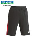 ヨネックス YONEX メンズ レディース トレーニングトップハーフパンツ ブラック/レッド FW6007 187