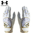 アンダーアーマー UNDER ARMOUR メンズ アンディナイアブル プロ バッティンググローブ 両手用 ホワイト 6001006 100