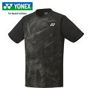 ヨネックス YONEX メンズ レディース ユニゲームシャツ(フィットスタイル) ブラック 10605 007