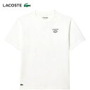 ★セールsale 18%OFF★ ラコステ LACOSTE メンズ ゴルフウェア ゴルフバックプリントTシャツ ホワイト TH2562 70V