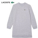 ラコステ LACOSTE キッズ トレーナー 背面プリーツ クルーネックスウェットドレス グレー EJ9778L CCA