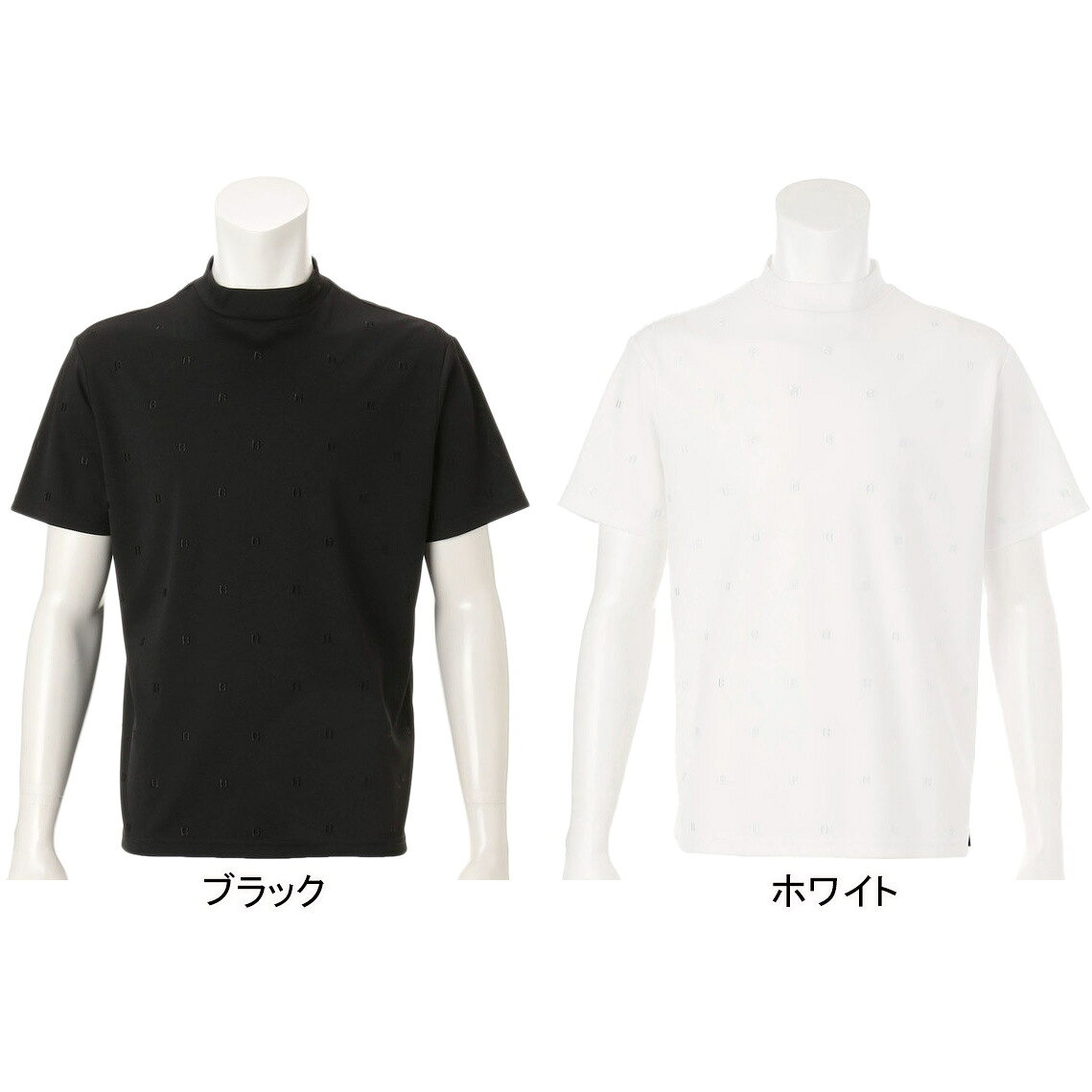 ★セールsale 30〜42％OFF★ ブリーフィング BRIEFING メンズ ゴルフウェア 半袖シャツ オールオーバー EMB ハイネック リラックスフィット MS ALLOVER EMB HIGH NECK RF BRG243M36