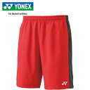 ヨネックス YONEX メンズ レディース バドミントンウェア ゲームパンツ ユニ ハーフパンツ サンセットレッド 15187 496