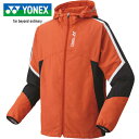 ヨネックス YONEX メンズ レディース バドミントンウェア ジャケット 裏地付ウィンドウォーマーパーカー オレンジブラウン 70098 555