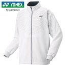ヨネックス YONEX メンズ レディース バドミントンウェア ジャケット 裏地付ウィンドウォーマーシャツ ホワイト 70099 011